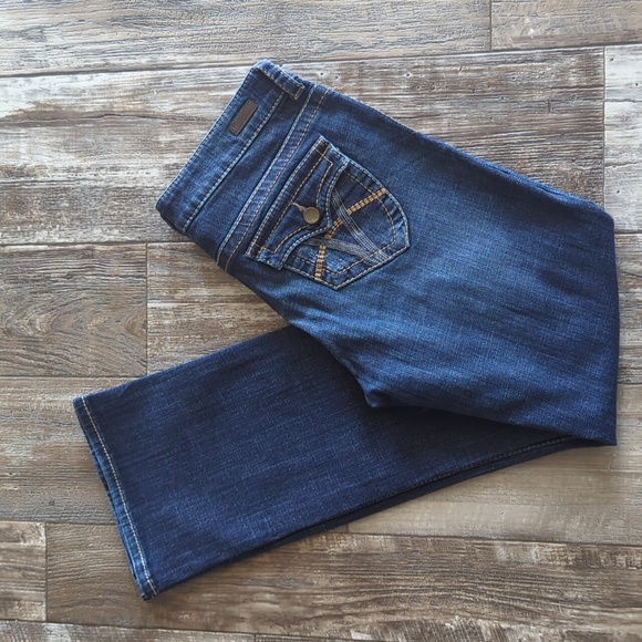 KUT From the Kloth "Natalie High Rise Bootcut" dark wash jeans cut87137 sz 8 EUC - Picture 13 of 15